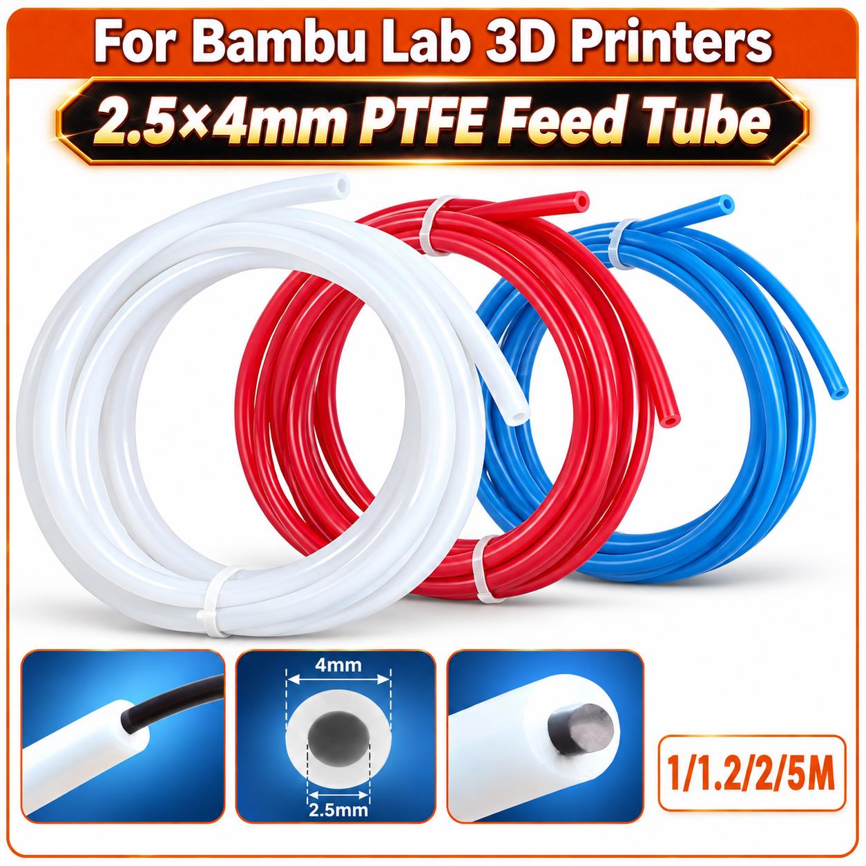 Bambu Lab AMS X1C、P1S、P1P、A1、A - Ptfe Tape Thread のレビューと価格